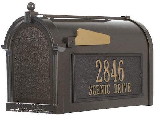 Whitehall Deluxe Westwood Curbside Mailbox Package with Newspaper Holder