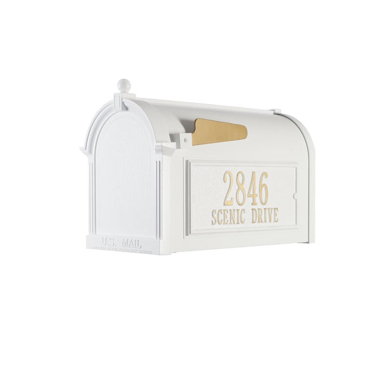 Whitehall Deluxe Westwood Curbside Mailbox Package with Newspaper Holder