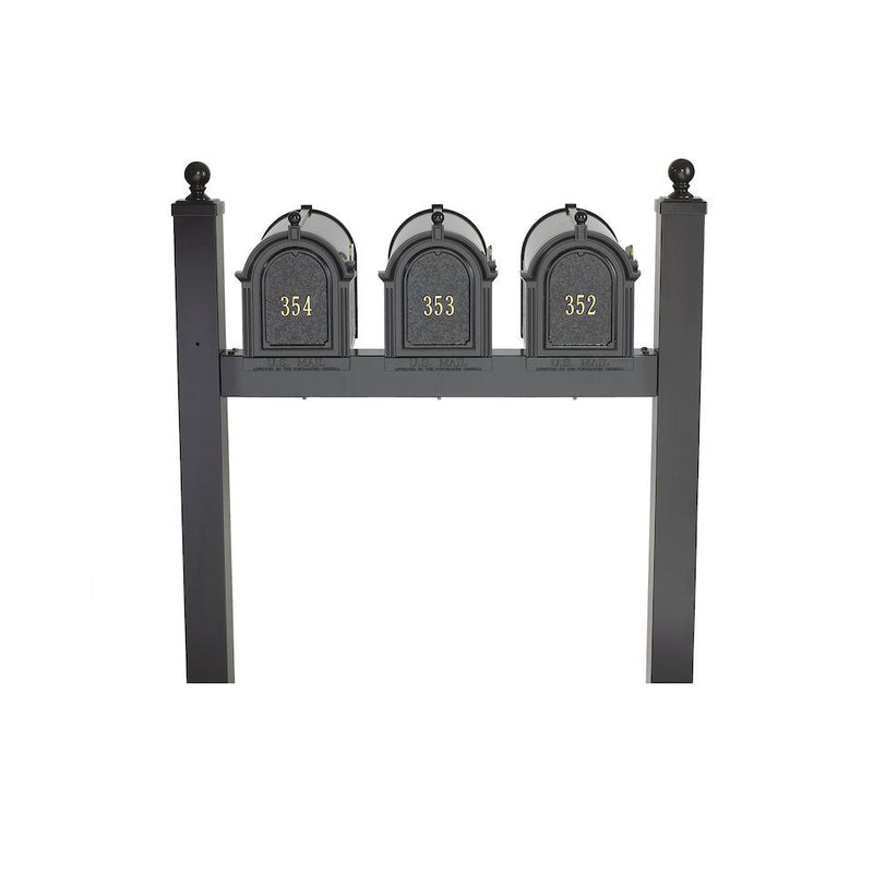 Whitehall Side Mount Triple Mailbox Package