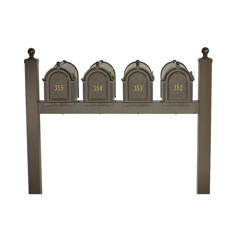Whitehall Side Mount Quadruple Mailbox Package