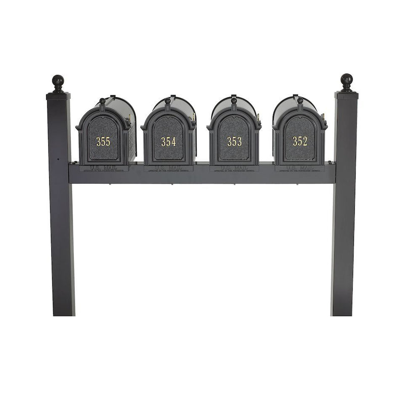 Whitehall Side Mount Quadruple Mailbox Package