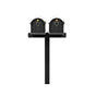 Balmoral Duo Mount Mailbox Set with Personalized Door Medallions – Available in Black, Bronze, and White