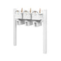 Balmoral Triple Mount Mailbox Set with Personalized Door Medallions, Newspaper Holders & Cap Finials – Available in Black, Bronze, and White