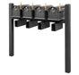 Balmoral Quad Mount Mailbox Set with Personalized Door Medallions, Newspaper Holders & Cap Finials – Available in Black, Bronze, and White