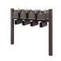 Balmoral Quad Mount Mailbox Set with Personalized Door Medallions, Newspaper Holders & Cap Finials – Available in Black, Bronze, and White