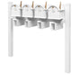 Balmoral Quad Mount Mailbox Set with Personalized Door Medallions, Newspaper Holders & Cap Finials – Available in Black, Bronze, and White