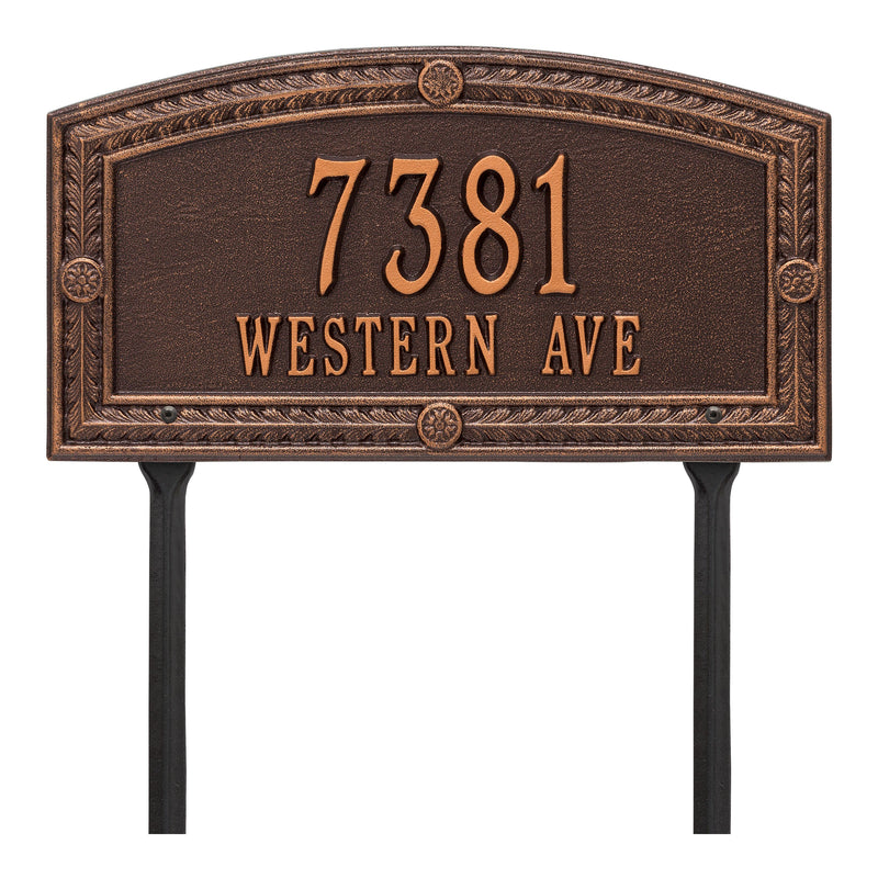 Personalized Hamilton Plaque - Standard - Lawn - 2 line 