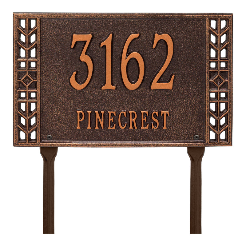 Personalized Boston Plaque - Standard - Lawn - 2 Line 