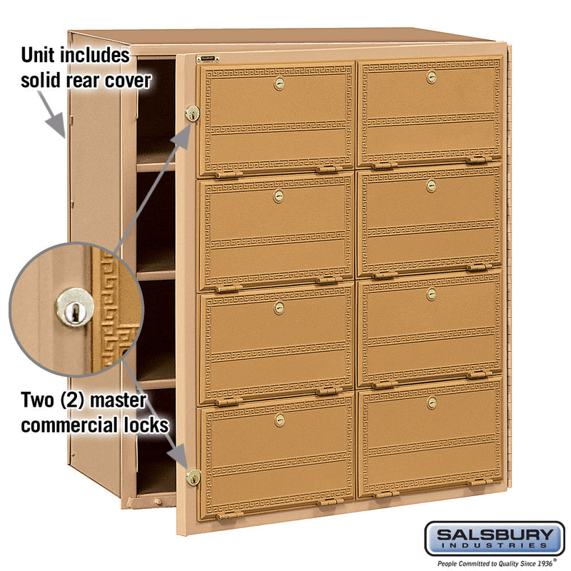 Salsbury Americana Mailbox - 8 Doors - Front Loading