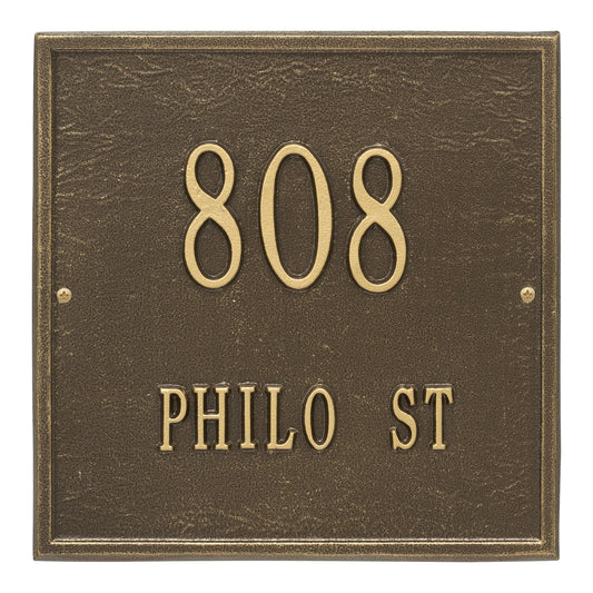 Personalized Square Plaque - Standard - Wall - 2 line 