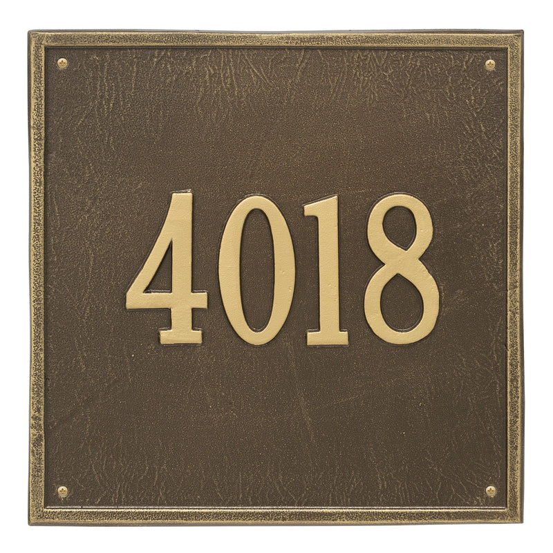 Personalized Square Plaque - Estate - Wall - 1 line 