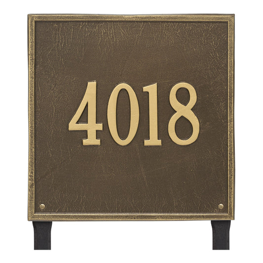 Personalized Square Plaque - Estate - Lawn - 1 line 