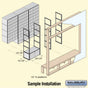 Salsbury Aluminum Mailbox - 1 Door - Rack Ladder System