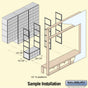 Salsbury Aluminum Mailbox - 8 Doors - Rack Ladder System