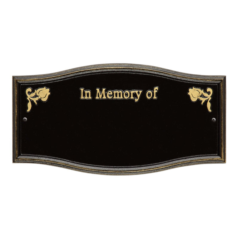 Standard Size Alexandria "In Memory of" Wall Plaque - (2 Lines)