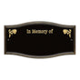 Standard Size Alexandria "In Memory of" Wall Plaque - (2 Lines)