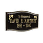 Standard Size Alexandria "In Memory of" Wall Plaque - (2 Lines)
