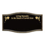 Alexandria - Standard Wall - Two Line "Living Eternally" Memorial Plaque