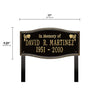 Alexandria - Standard Lawn Plaque - Two Line "In Memory Of"