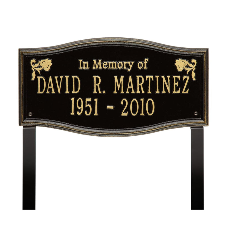 Alexandria - Standard Lawn Plaque - Two Line "In Memory Of"