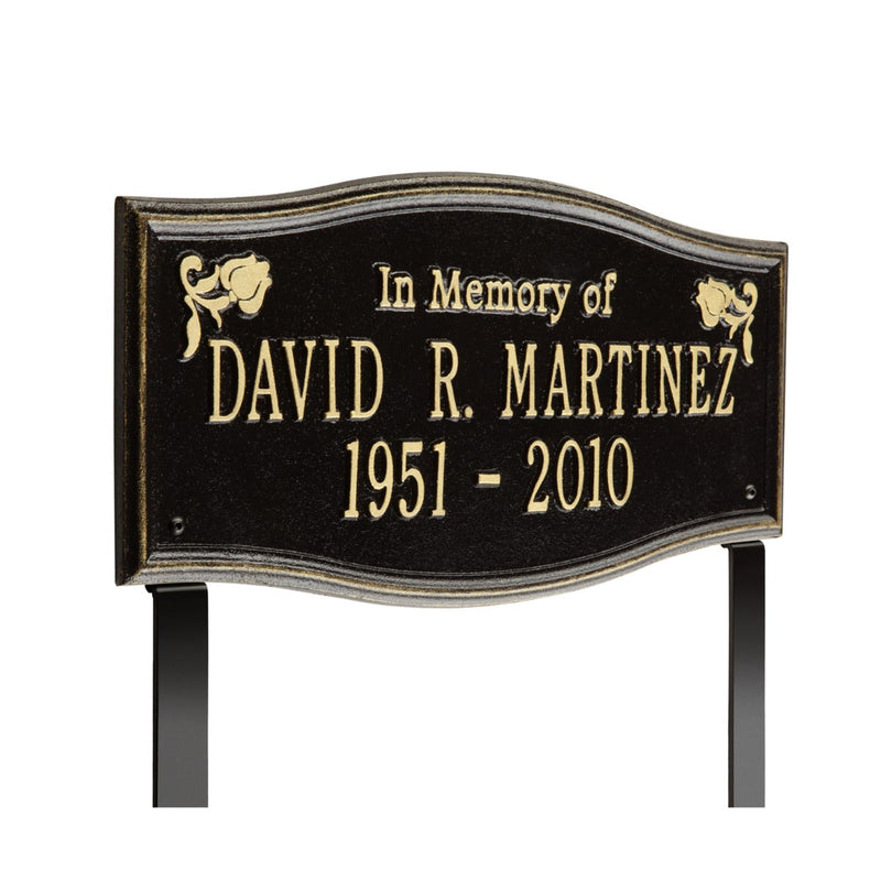 Alexandria - Standard Lawn Plaque - Two Line "In Memory Of"