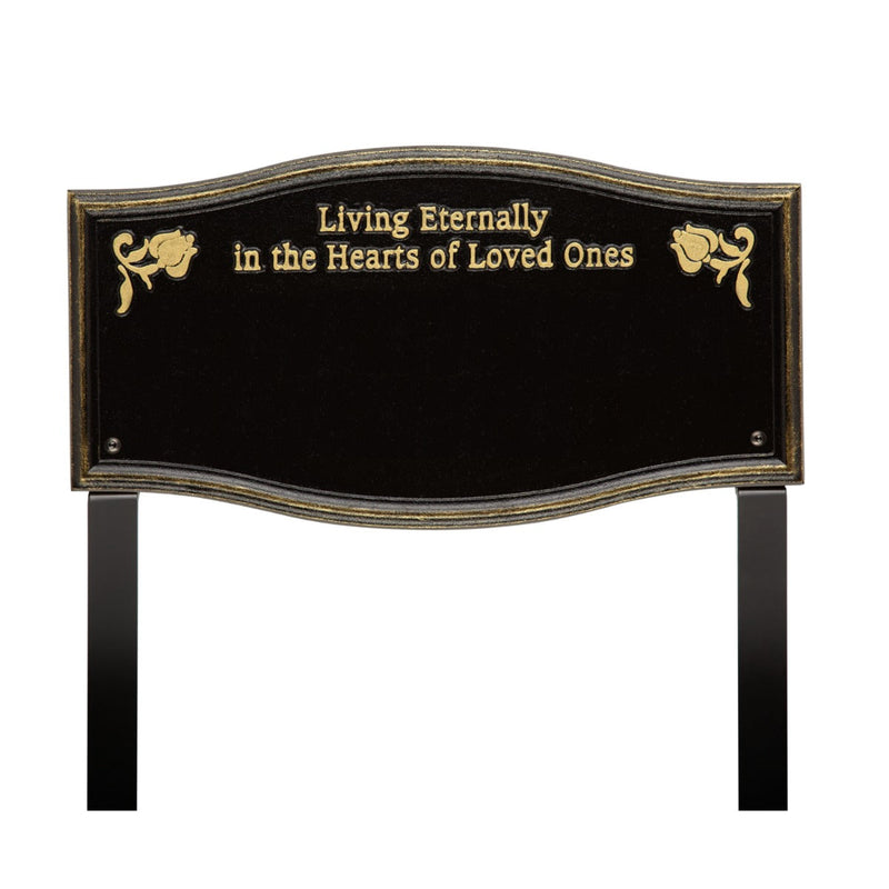 Alexandria - Standard Lawn Plaque - Two Line "Living Eternally"