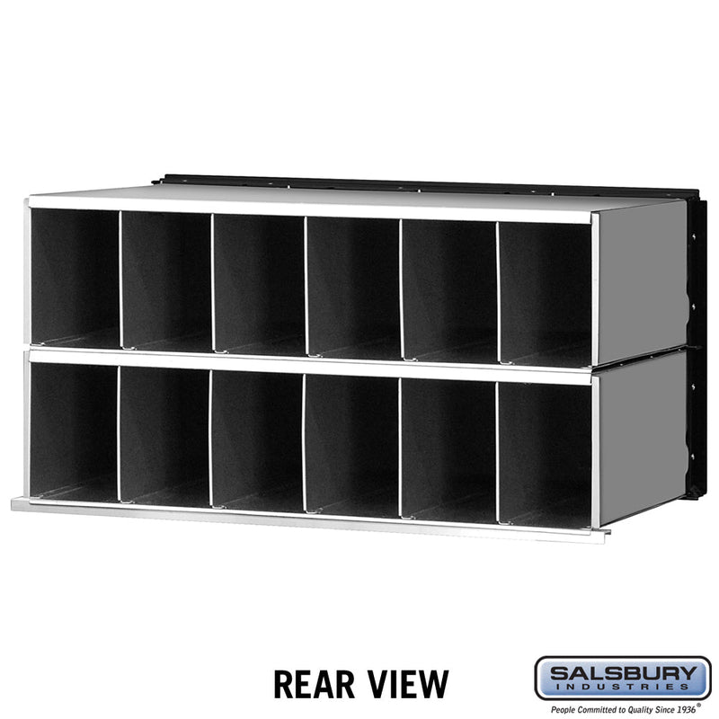 Salsbury Aluminum Mailbox - 12 Doors - Rack Ladder System