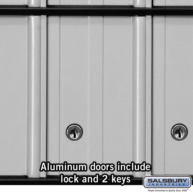 Salsbury Aluminum Mailbox - 12 Doors - Rack Ladder System