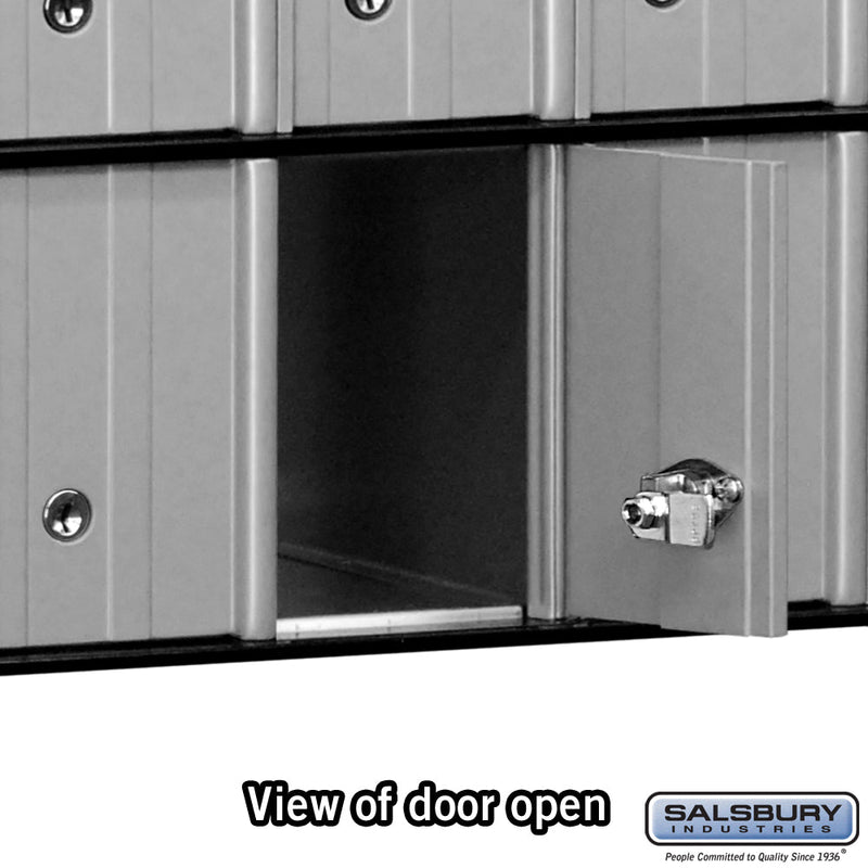 Salsbury Aluminum Mailbox - 12 Doors - Rack Ladder System