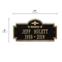 Standard Size Arlington "In Memory of" Wall Plaque - (2 Lines)
