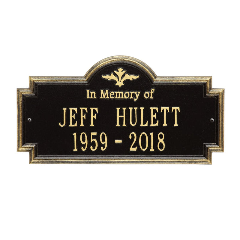 Standard Size Arlington "In Memory of" Wall Plaque - (2 Lines)