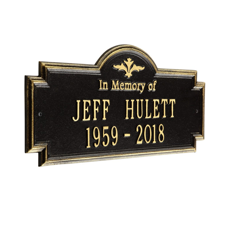 Standard Size Arlington "In Memory of" Wall Plaque - (2 Lines)