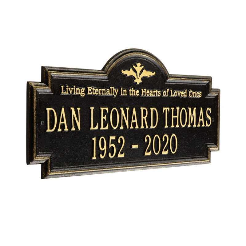 Arlington - Standard Wall - Two Line "Living Eternally"