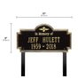 Arlington - Standard Lawn Plaque - Two Line "In Memory Of"