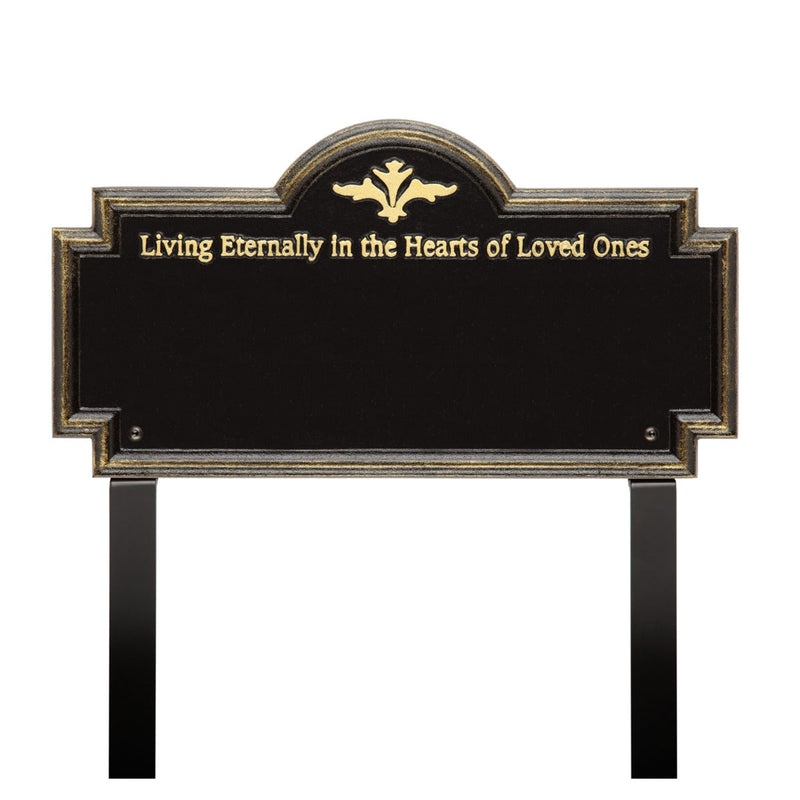 Arlington - Standard Lawn Plaque - Two Line "Living Eternally"