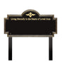 Arlington - Standard Lawn Plaque - Two Line "Living Eternally"