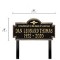 Arlington - Standard Lawn Plaque - Two Line "Living Eternally"