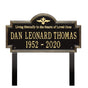 Arlington - Standard Lawn Plaque - Two Line "Living Eternally"