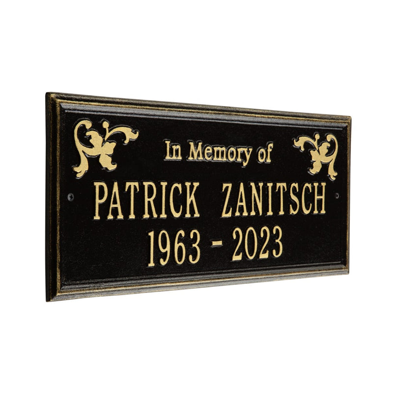 Standard Size Wilmington "In Memory of" Wall Plaque - (2 Lines)