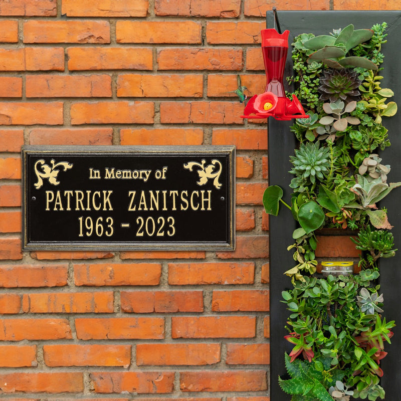 Standard Size Wilmington "In Memory of" Wall Plaque - (2 Lines)