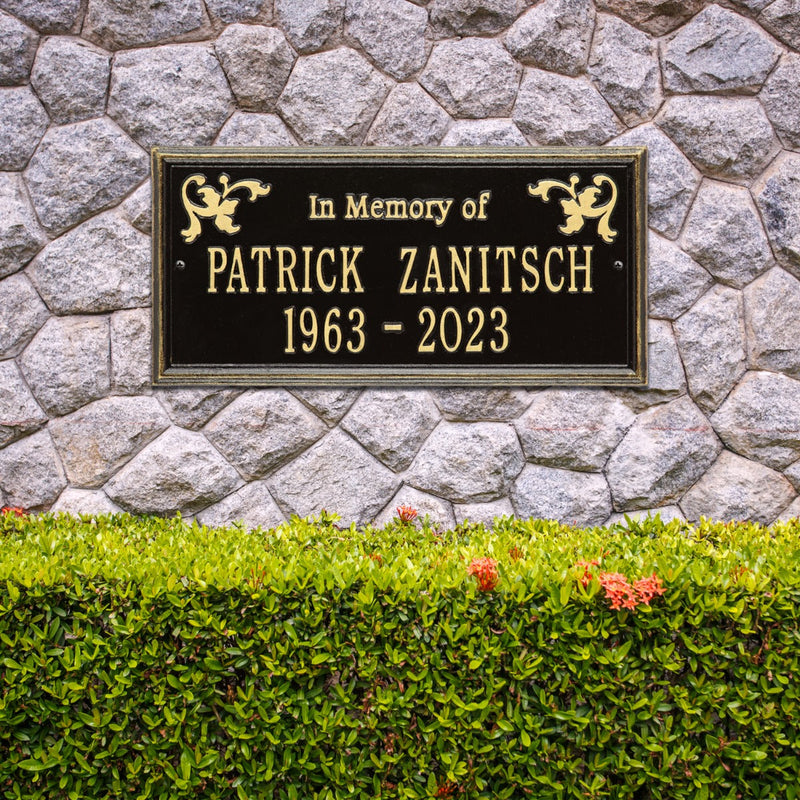 Standard Size Wilmington "In Memory of" Wall Plaque - (2 Lines)
