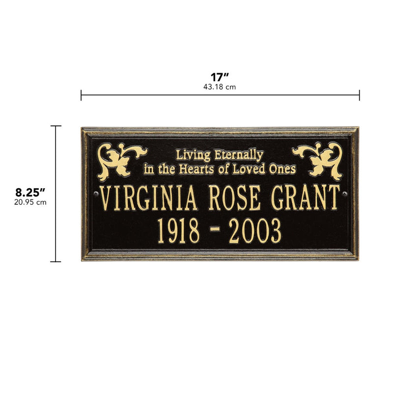Wilmington - Standard Wall Plaque - Two Line "Living Eternally"