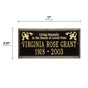 Wilmington - Standard Wall Plaque - Two Line "Living Eternally"