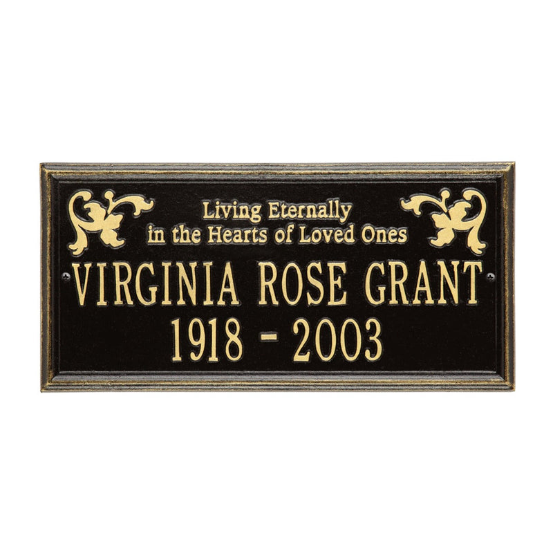 Wilmington - Standard Wall Plaque - Two Line "Living Eternally"