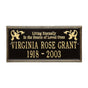 Wilmington - Standard Wall Plaque - Two Line "Living Eternally"