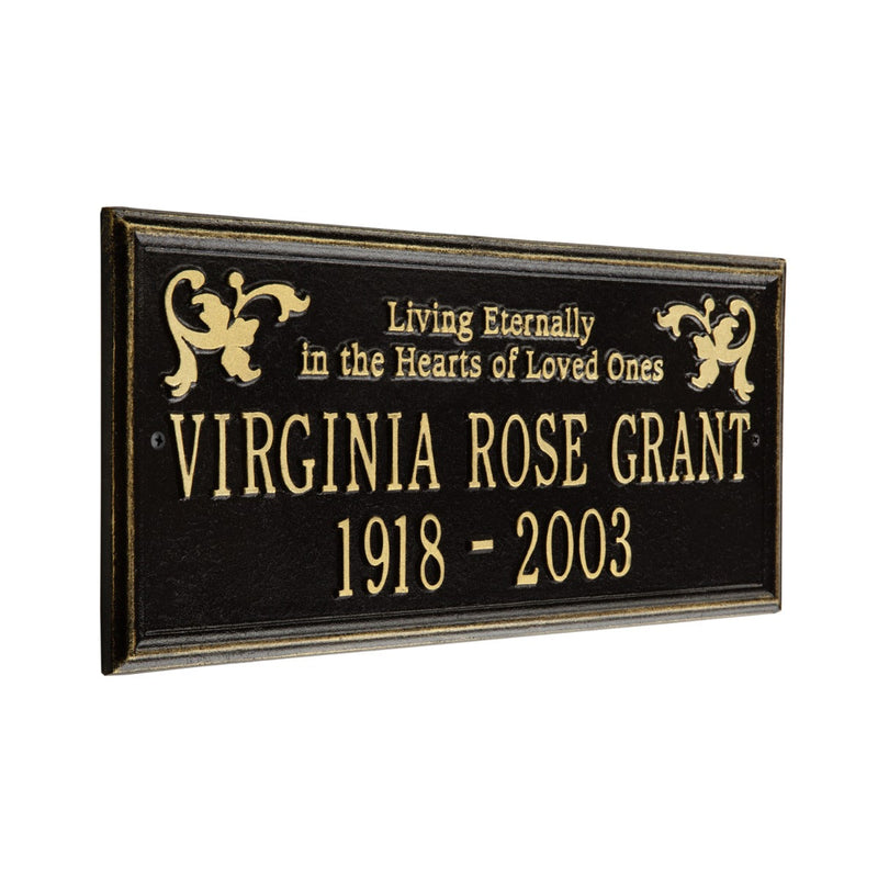 Wilmington - Standard Wall Plaque - Two Line "Living Eternally"