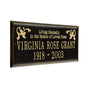 Wilmington - Standard Wall Plaque - Two Line "Living Eternally"