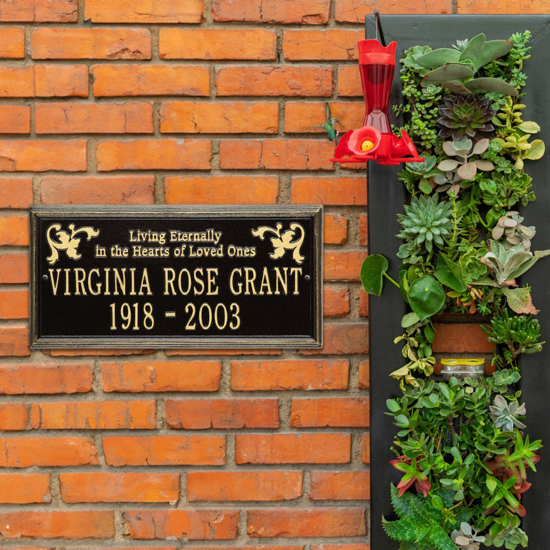 Wilmington - Standard Wall Plaque - Two Line "Living Eternally"