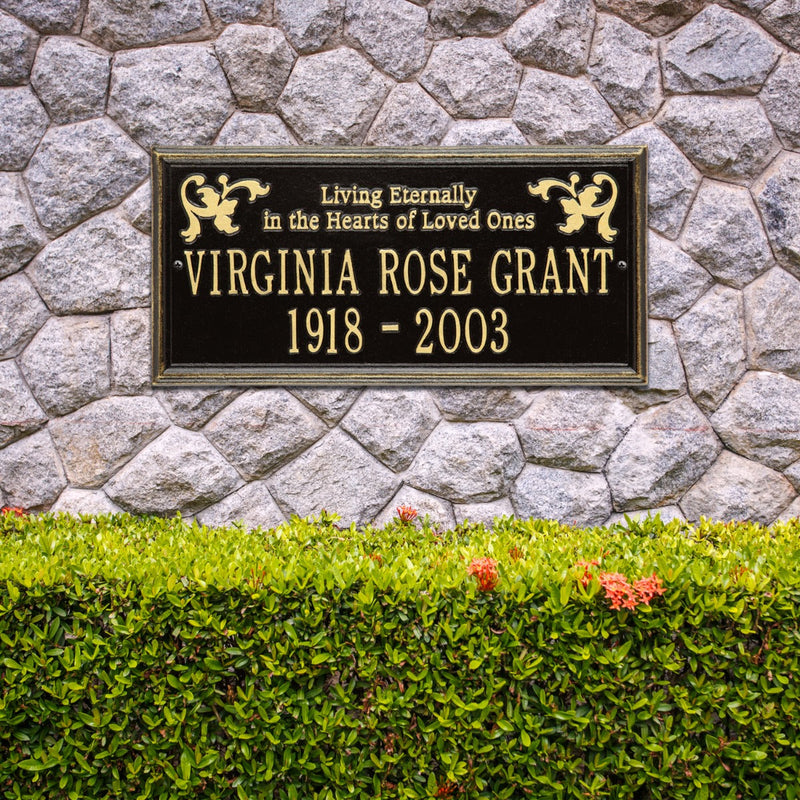 Wilmington - Standard Wall Plaque - Two Line "Living Eternally"