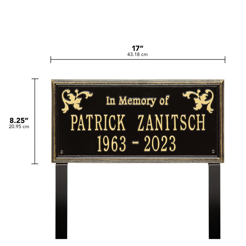 Wilmington - Standard Lawn Plaque - Two Line "In Memory Of"
